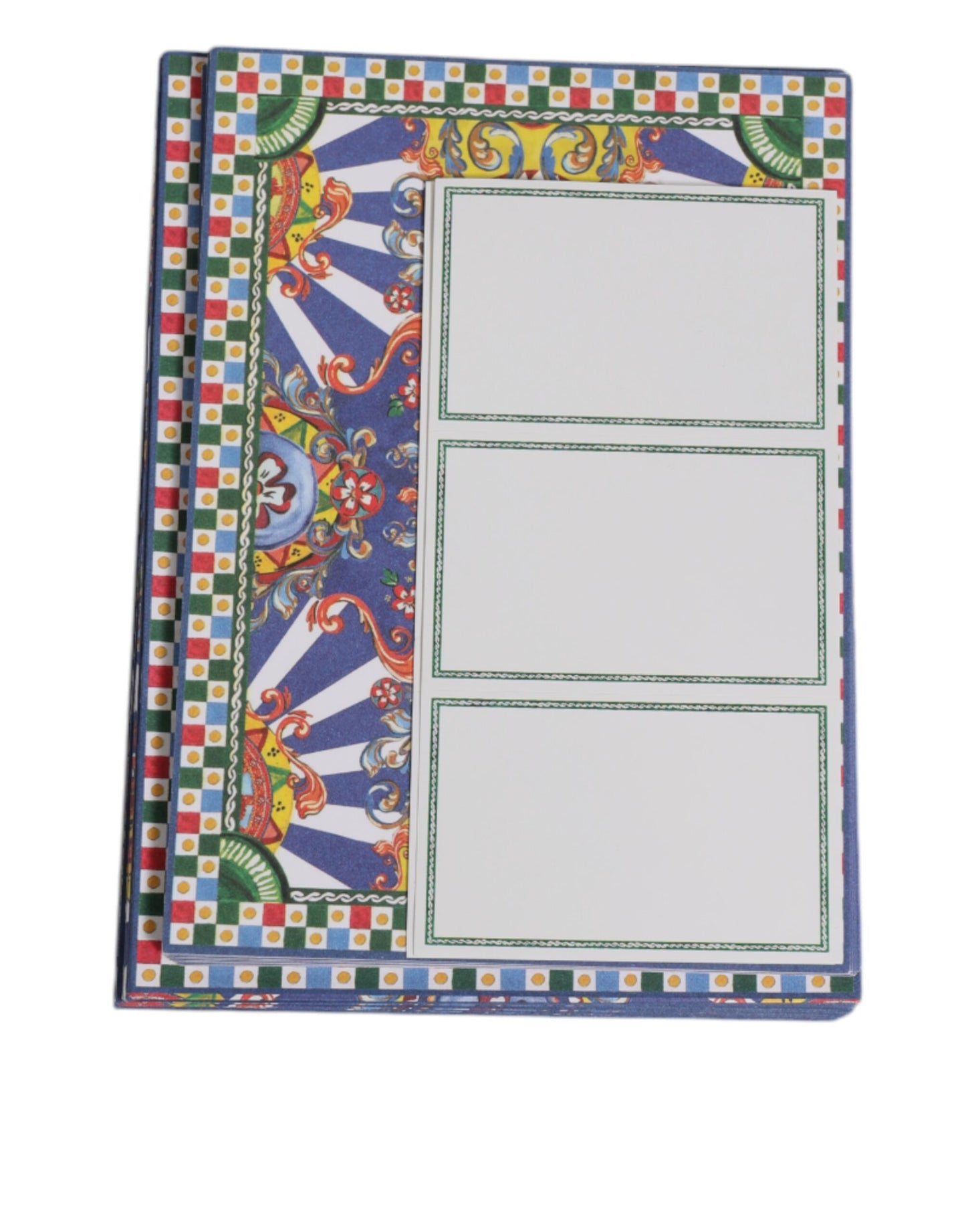 Multicolor Carretto Siciliano Envelope Post Card Holder