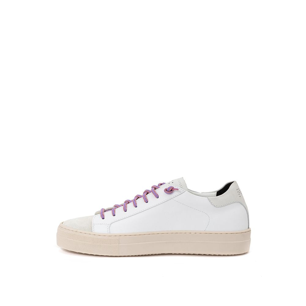 White Leather Athletic Sneakers