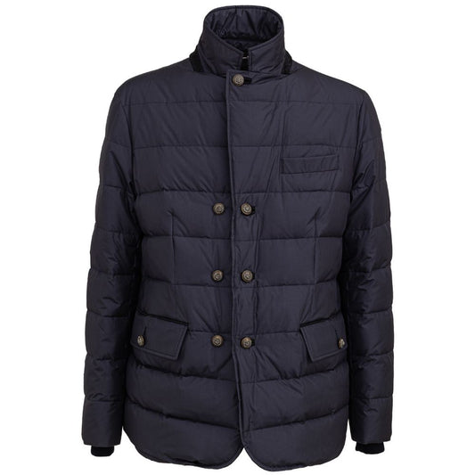 Blue Polyester Coat