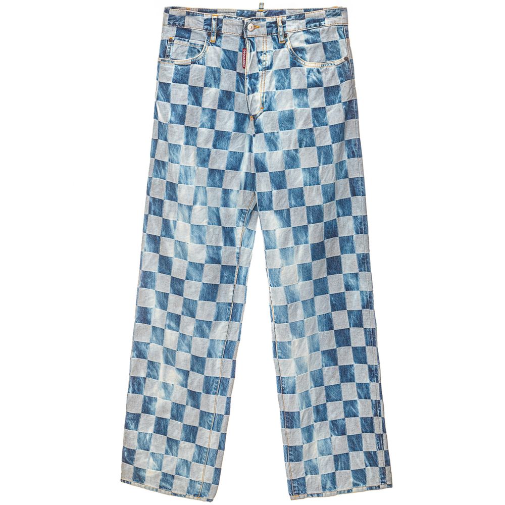 Blue Cotton Relaxed Fit Jeans