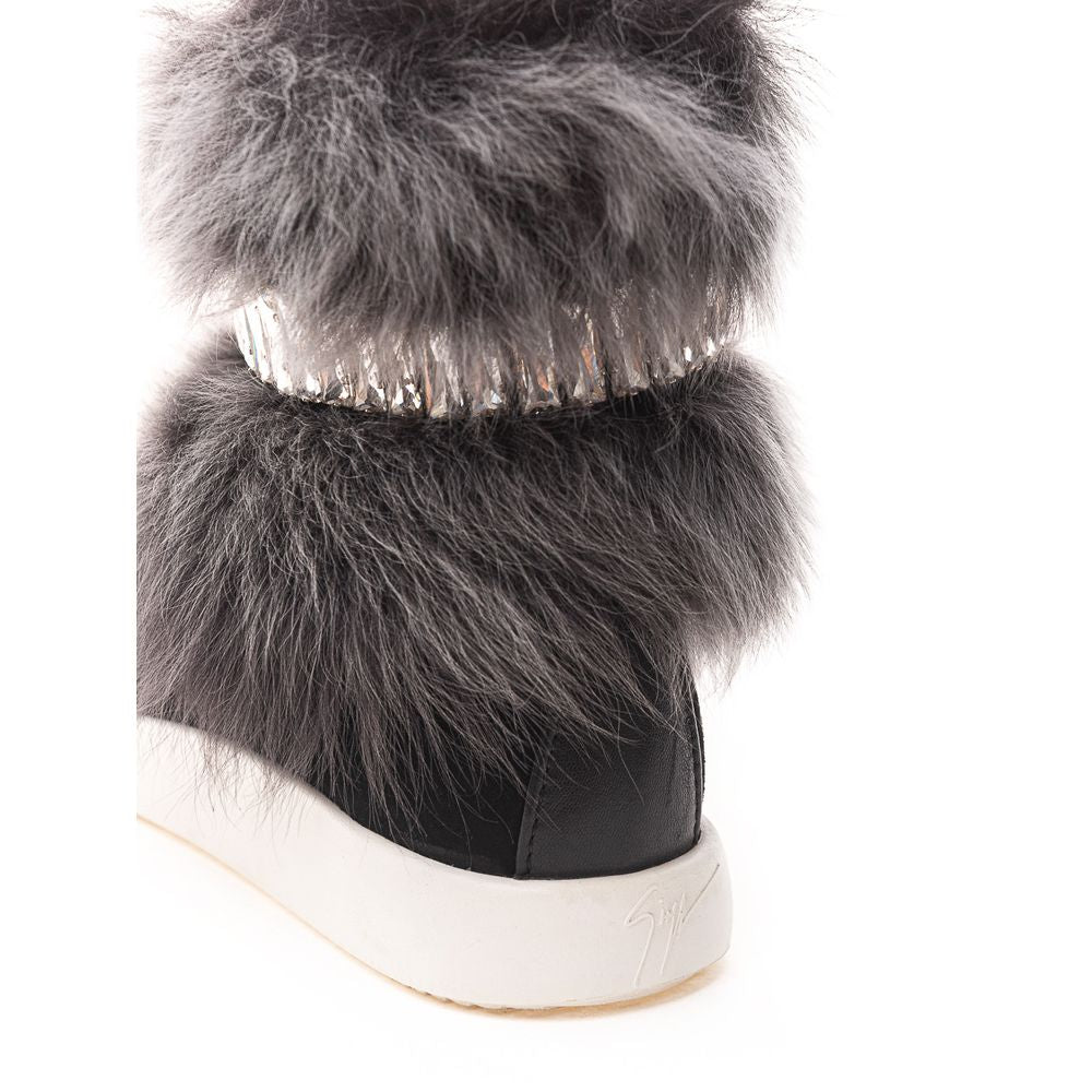 Black Neoprene Chunky Sneakers