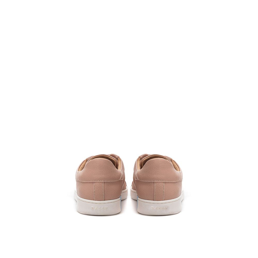 Pink Leather Athletic Sneakers