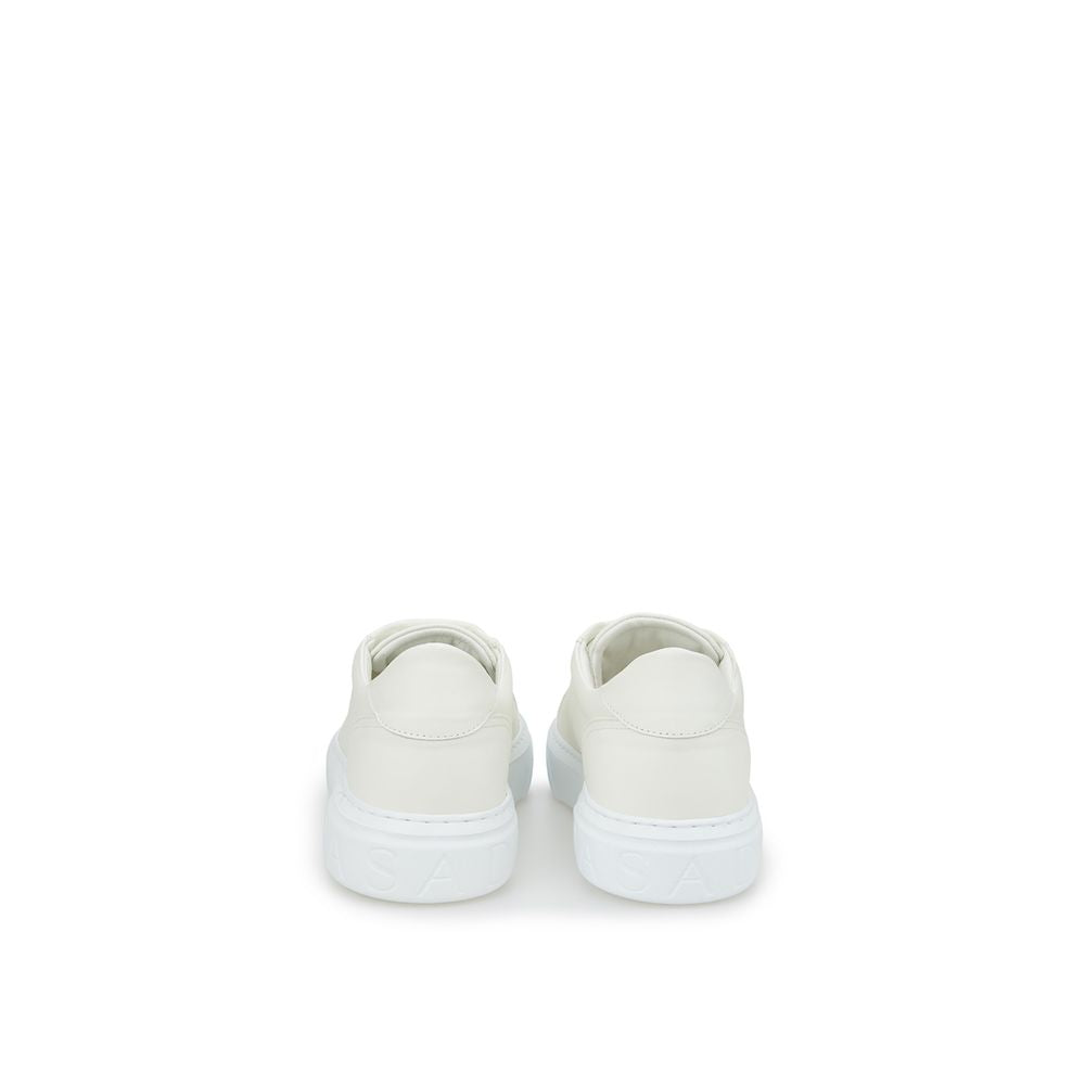 White Leather Athletic Sneakers