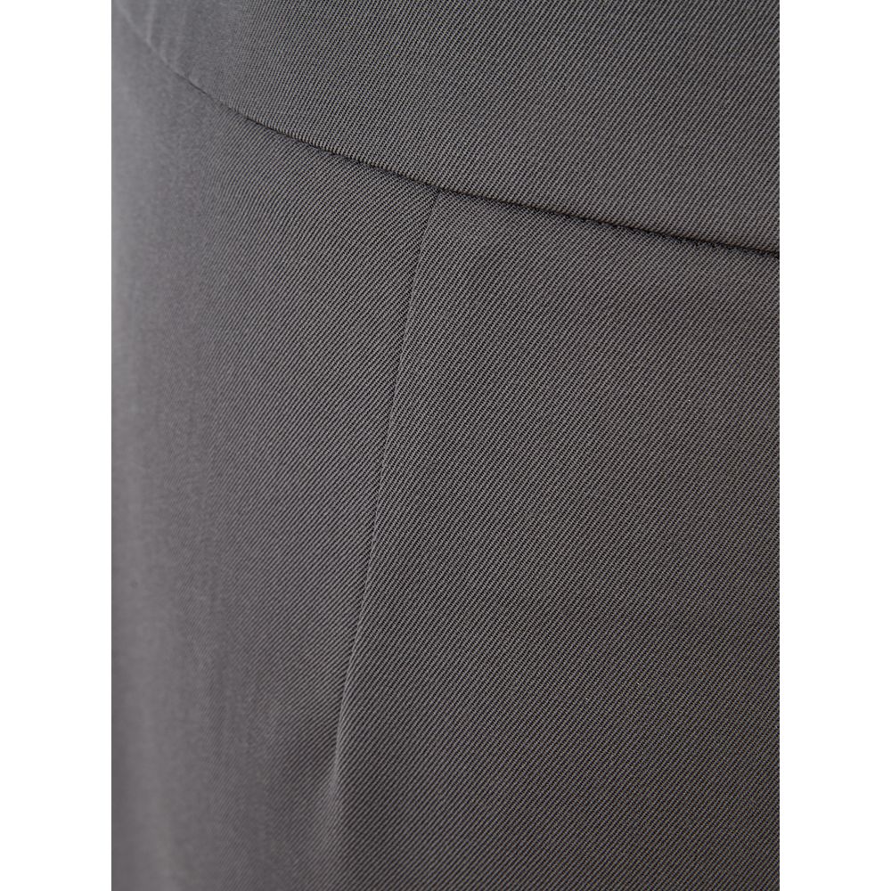 Gray Wool Casual Pants