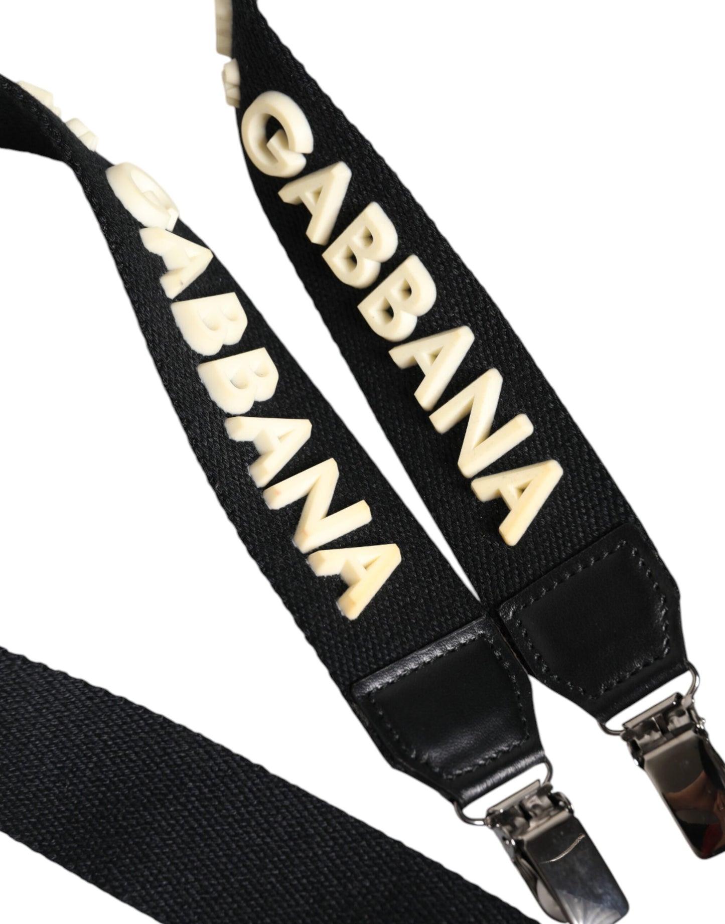 Black Logo Elastic Suspenders