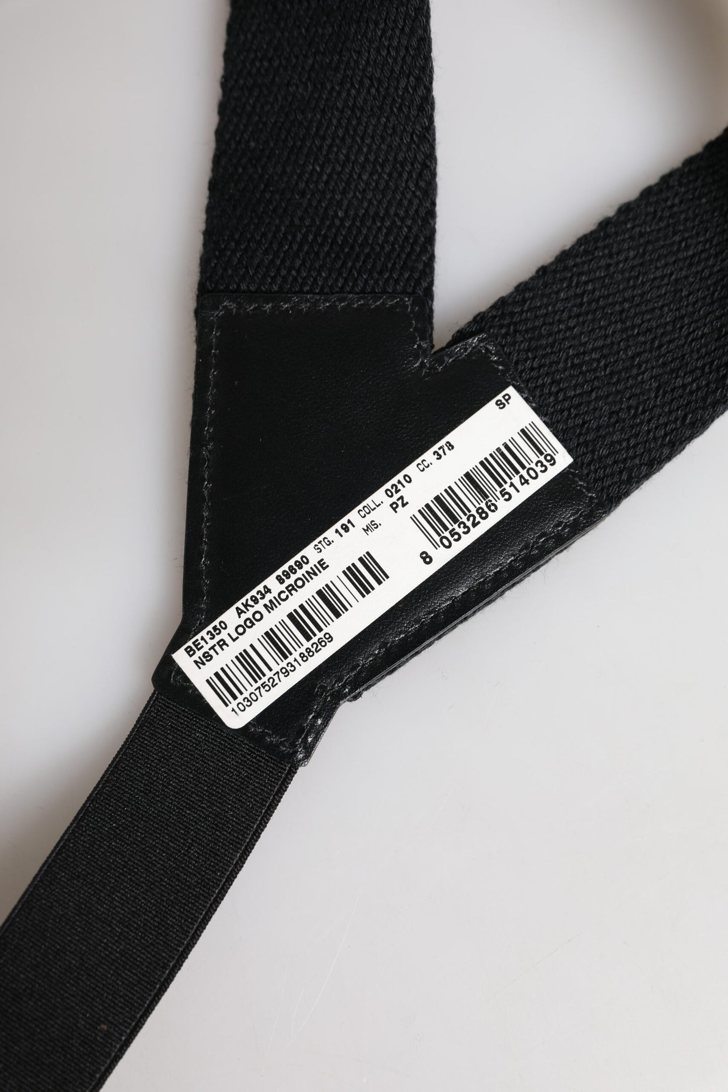 Black Logo Elastic Suspenders