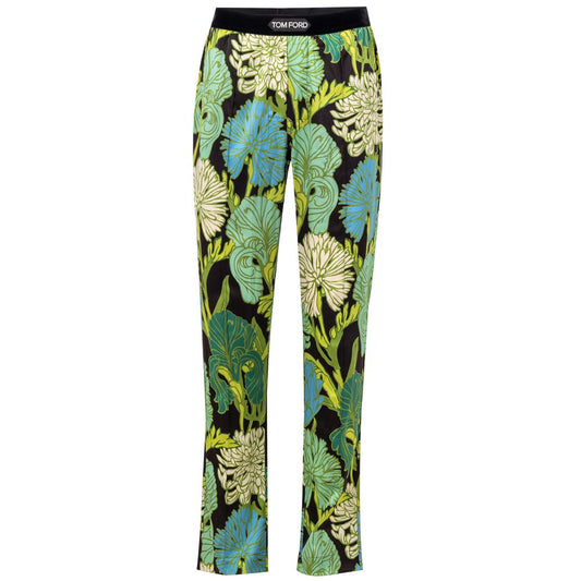 Multicolor Silk Bottoms Sleepwear
