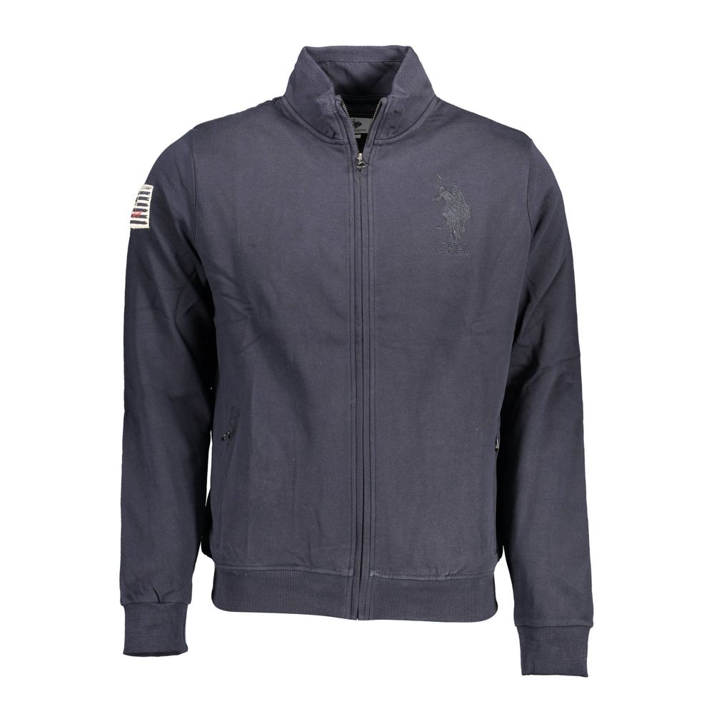 Blue Cotton Men Sweatshirt