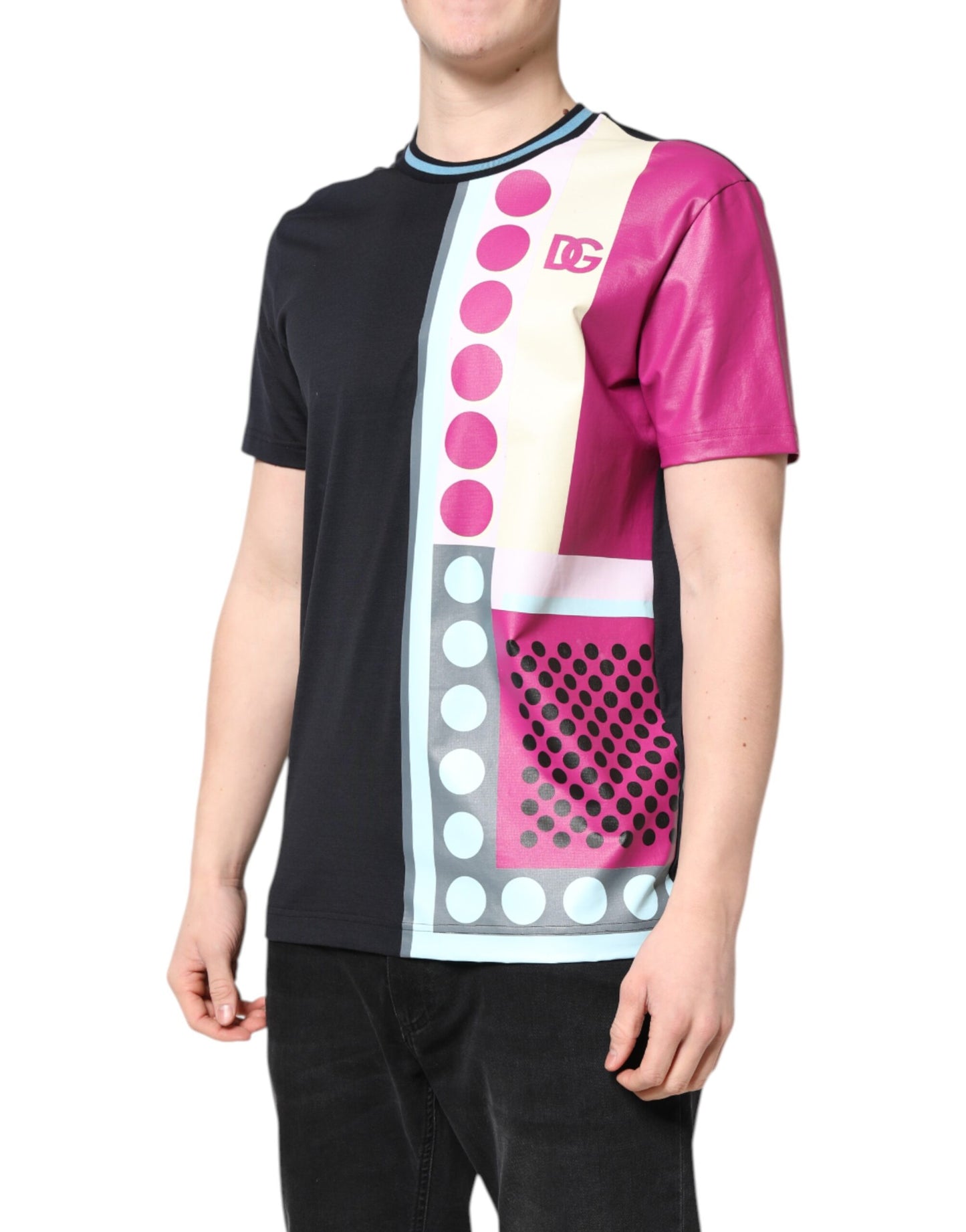 Multicolor Printed Logo Short Sleeve T-shirt