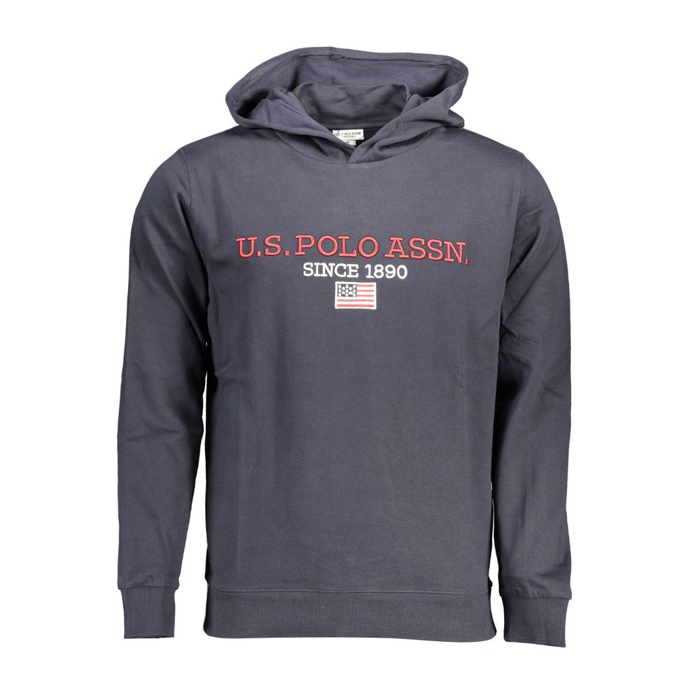 Blue Cotton Men's Hoodie