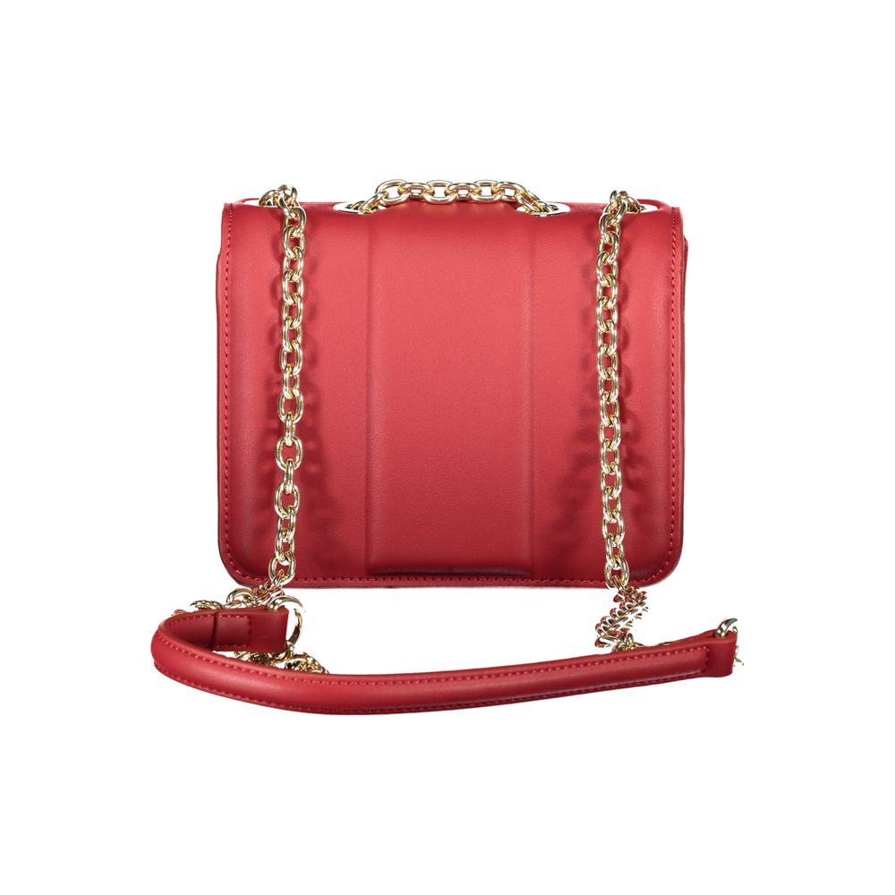Rosso Polyurethane Women Handbag