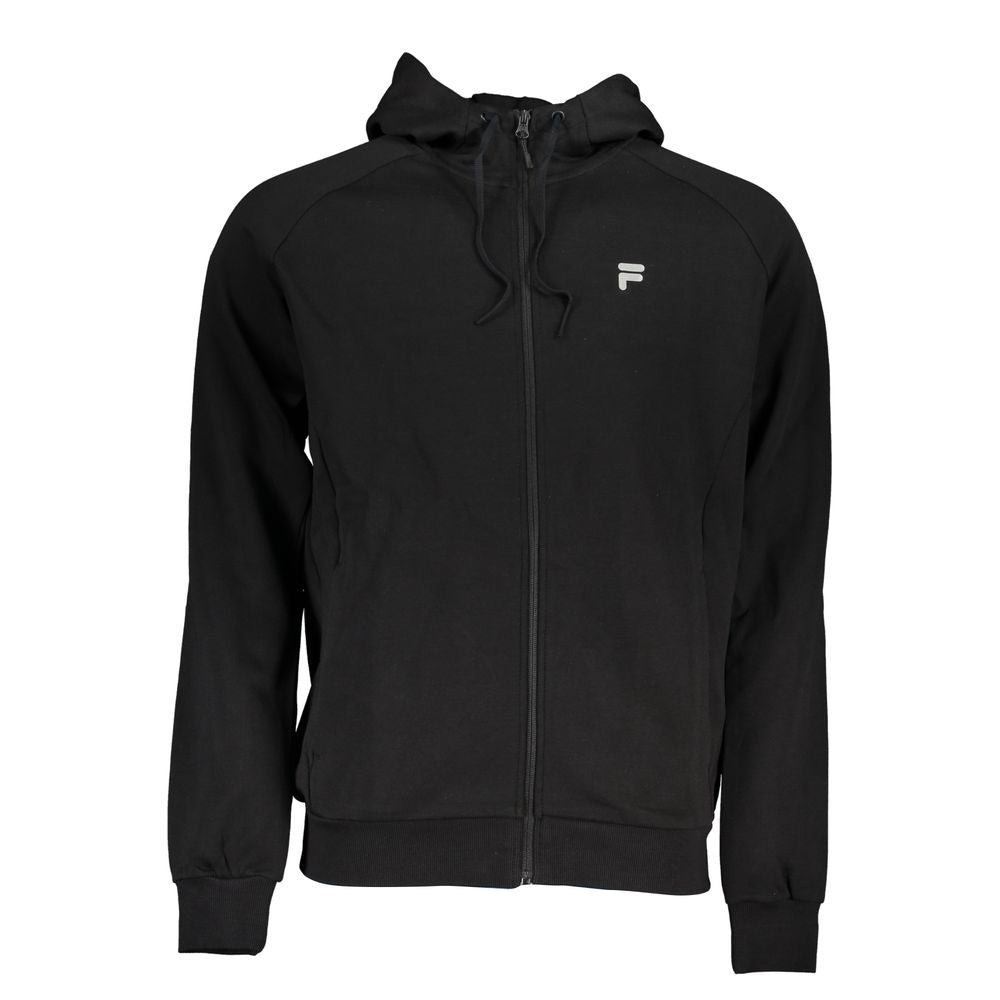 Black Cotton Men Sweater