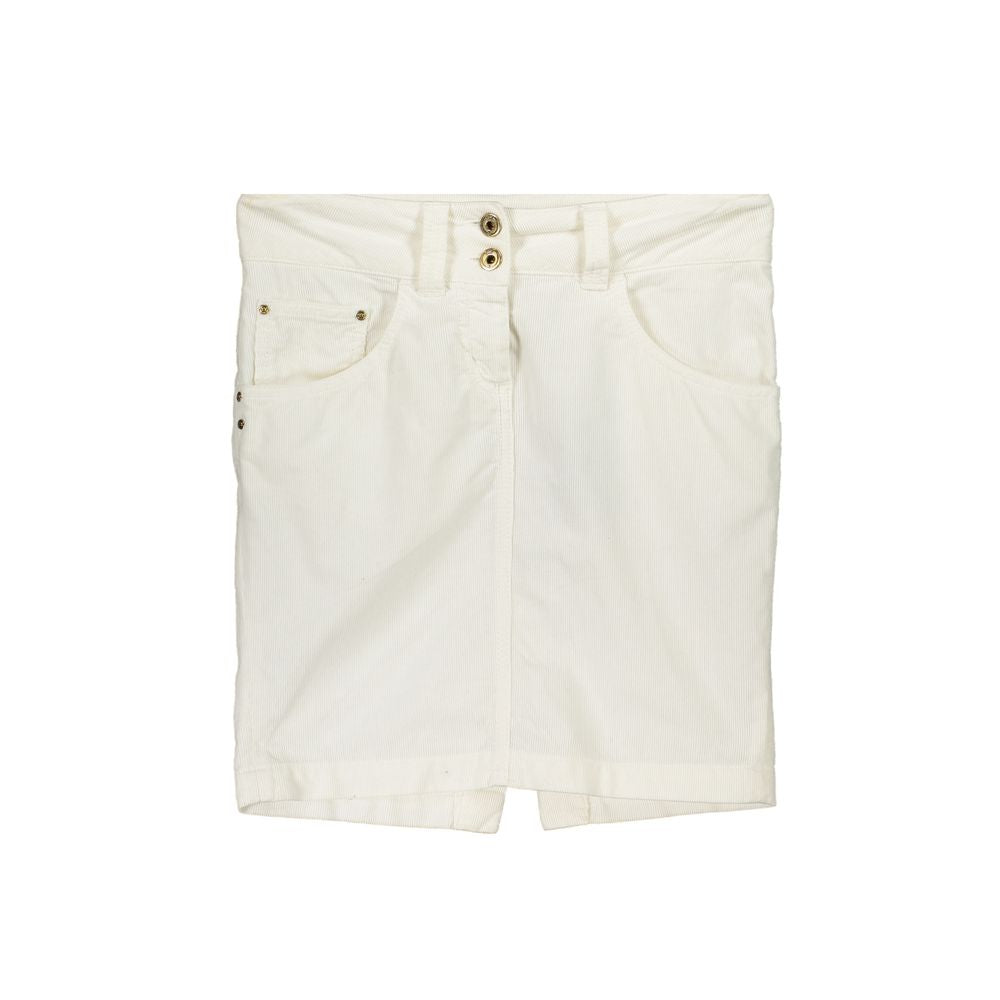 White Cotton Women Skirt