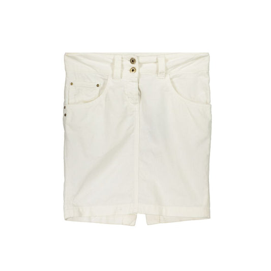 White Cotton Women Skirt