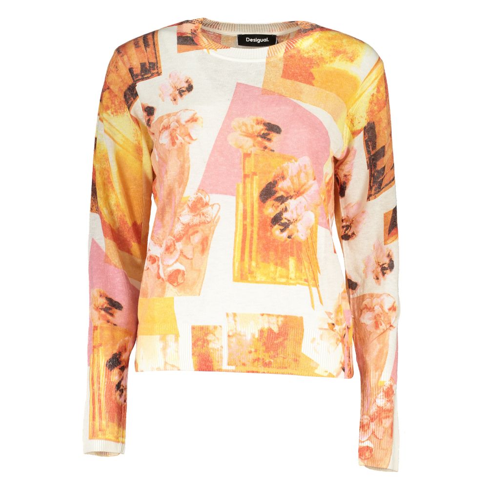 White Acrylic Women Sweater