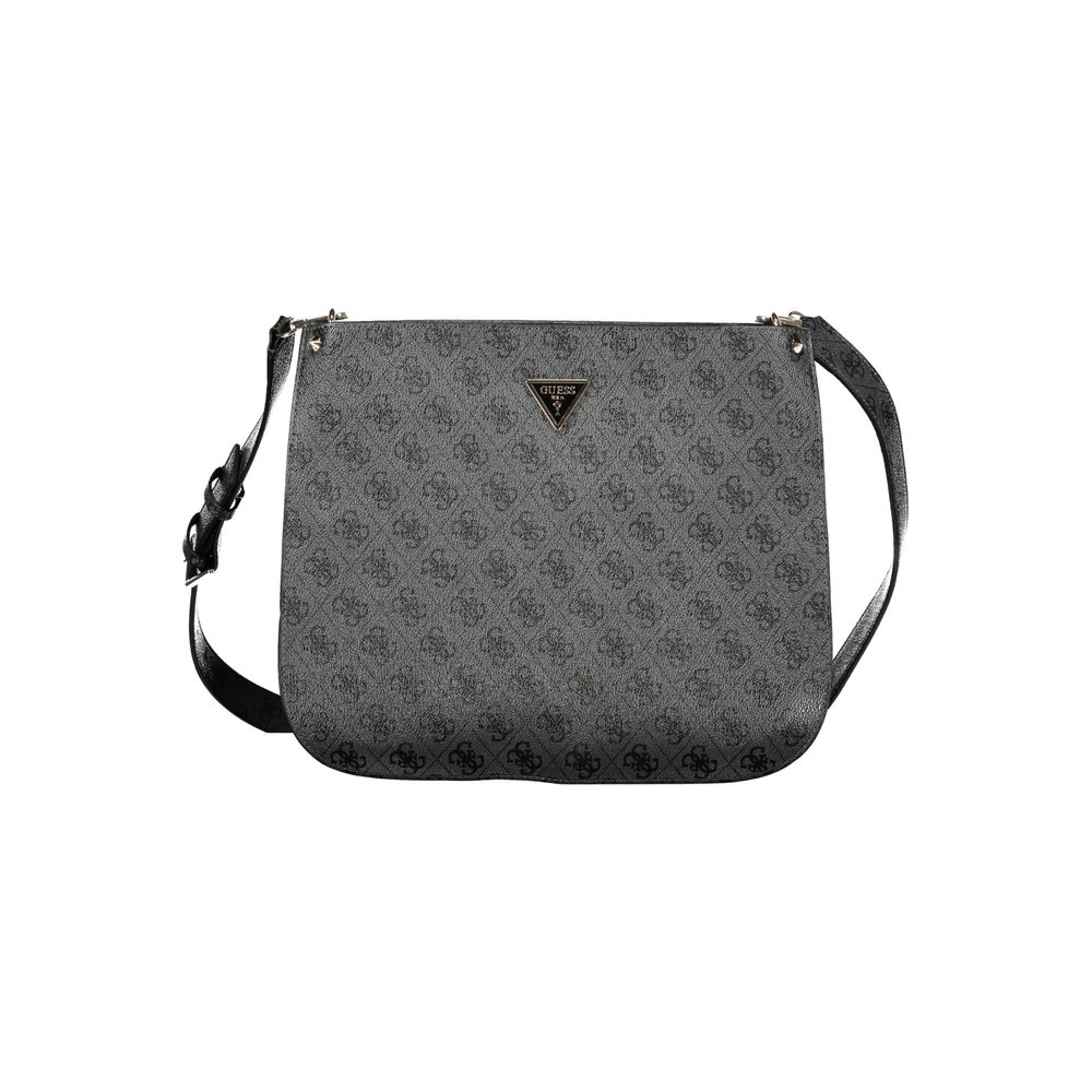 Black Polyurethane Women Handbag