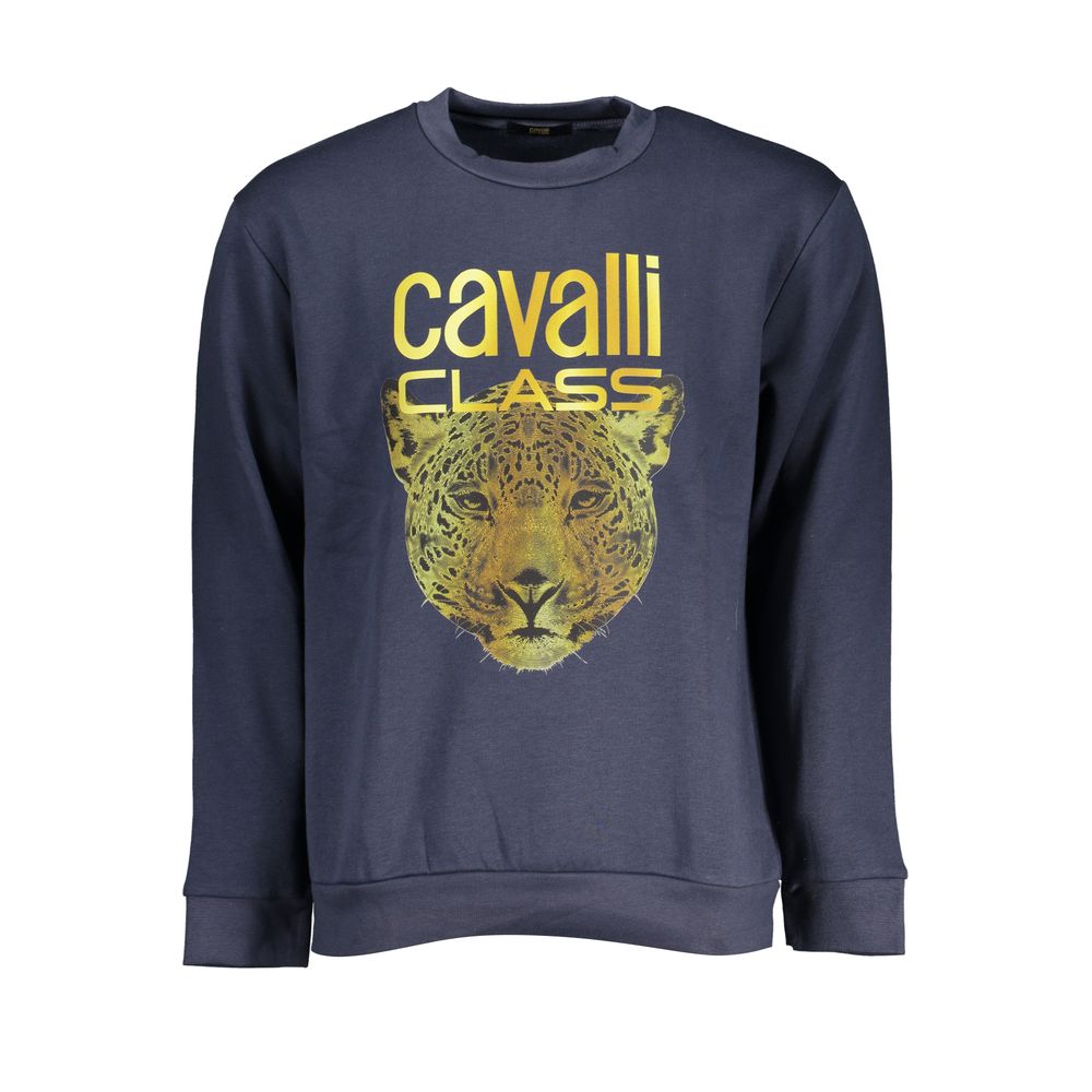 Blue Polyester Men's Sweatshirt