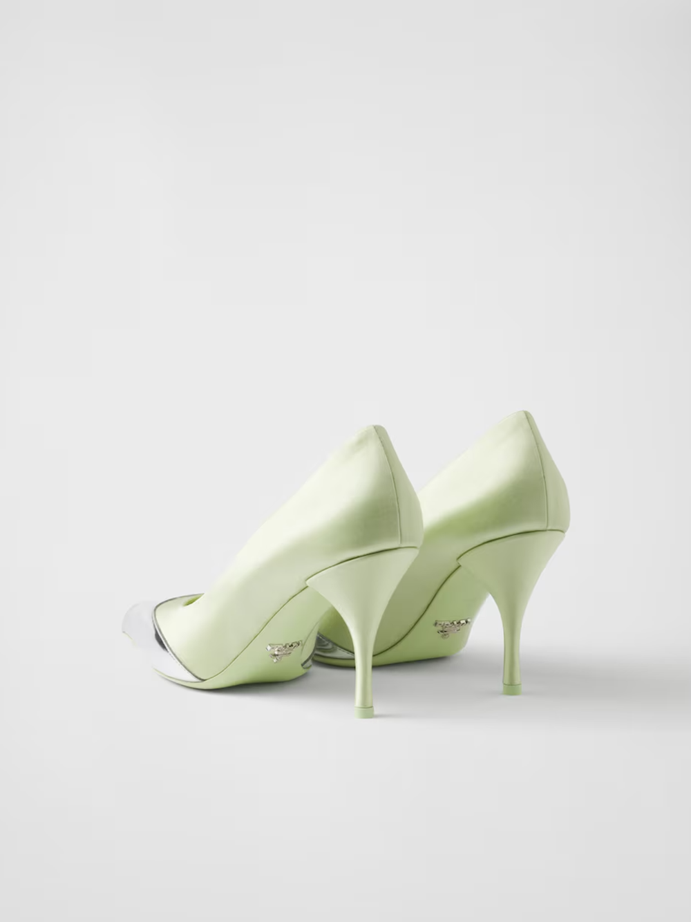 Satin And Metallic Leather Pumps
