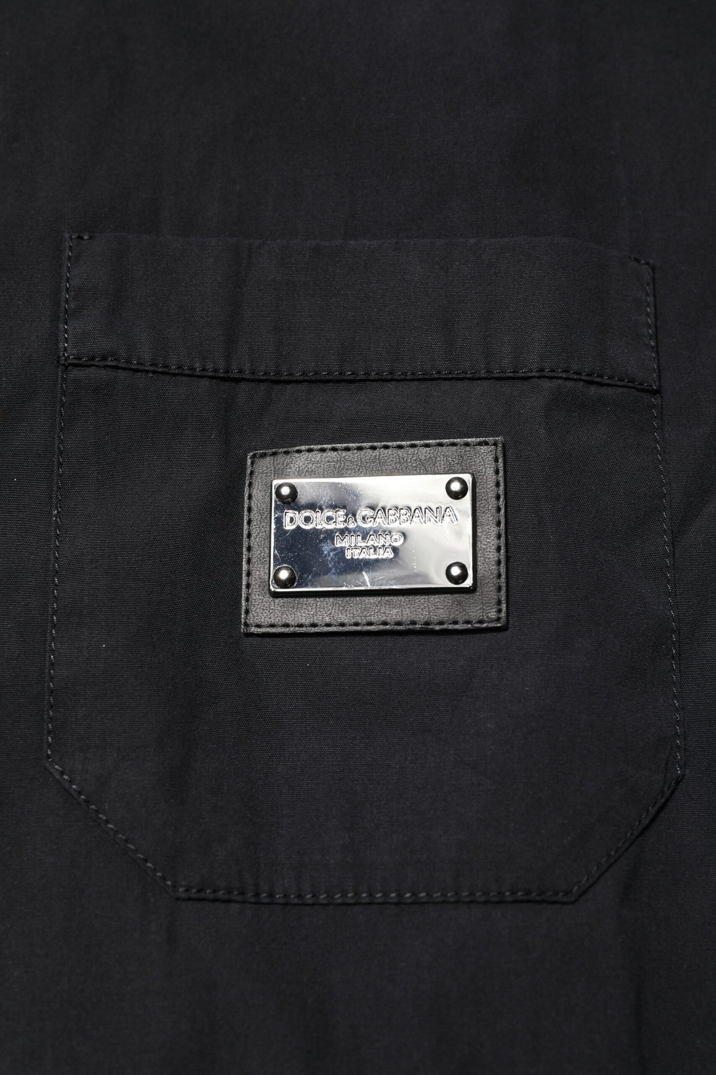Black Cotton Short Sleeve Buttoned Casual Shirt