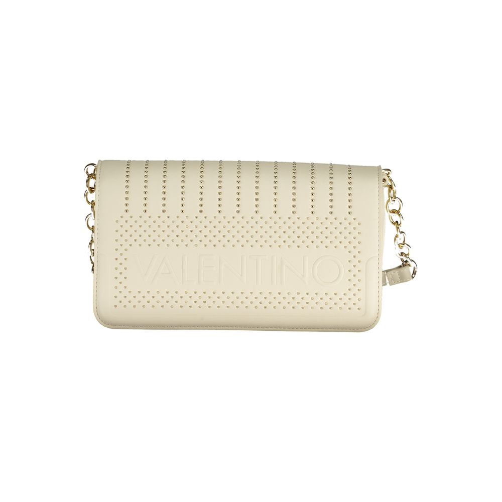 Bianco Polyurethane Women Handbag