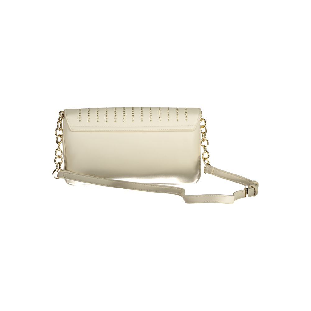 Bianco Polyurethane Women Handbag