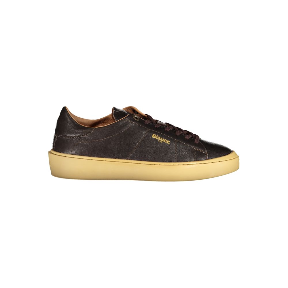 Marrone Leather Men Sneaker