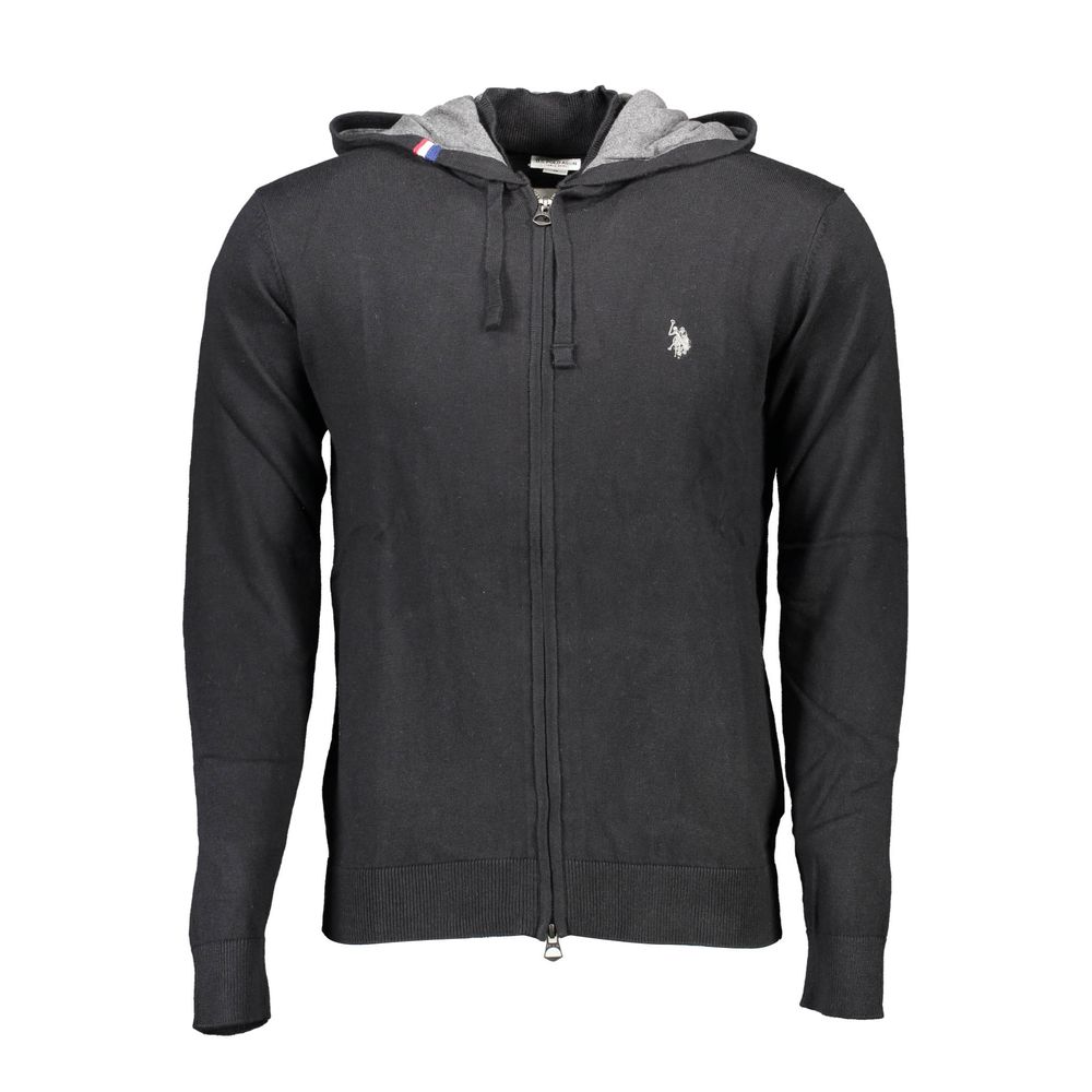 Black Cotton Men Cardigan