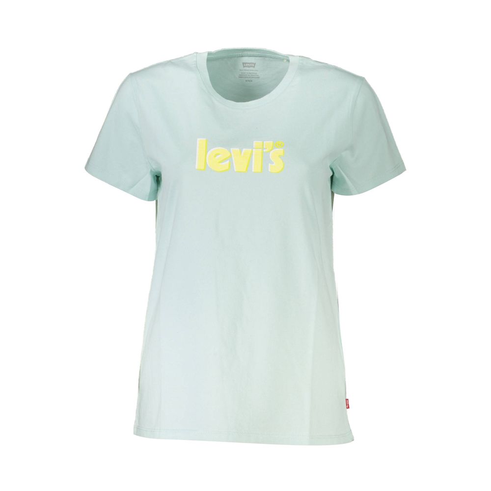 Azzurro Cotton Women T-Shirt