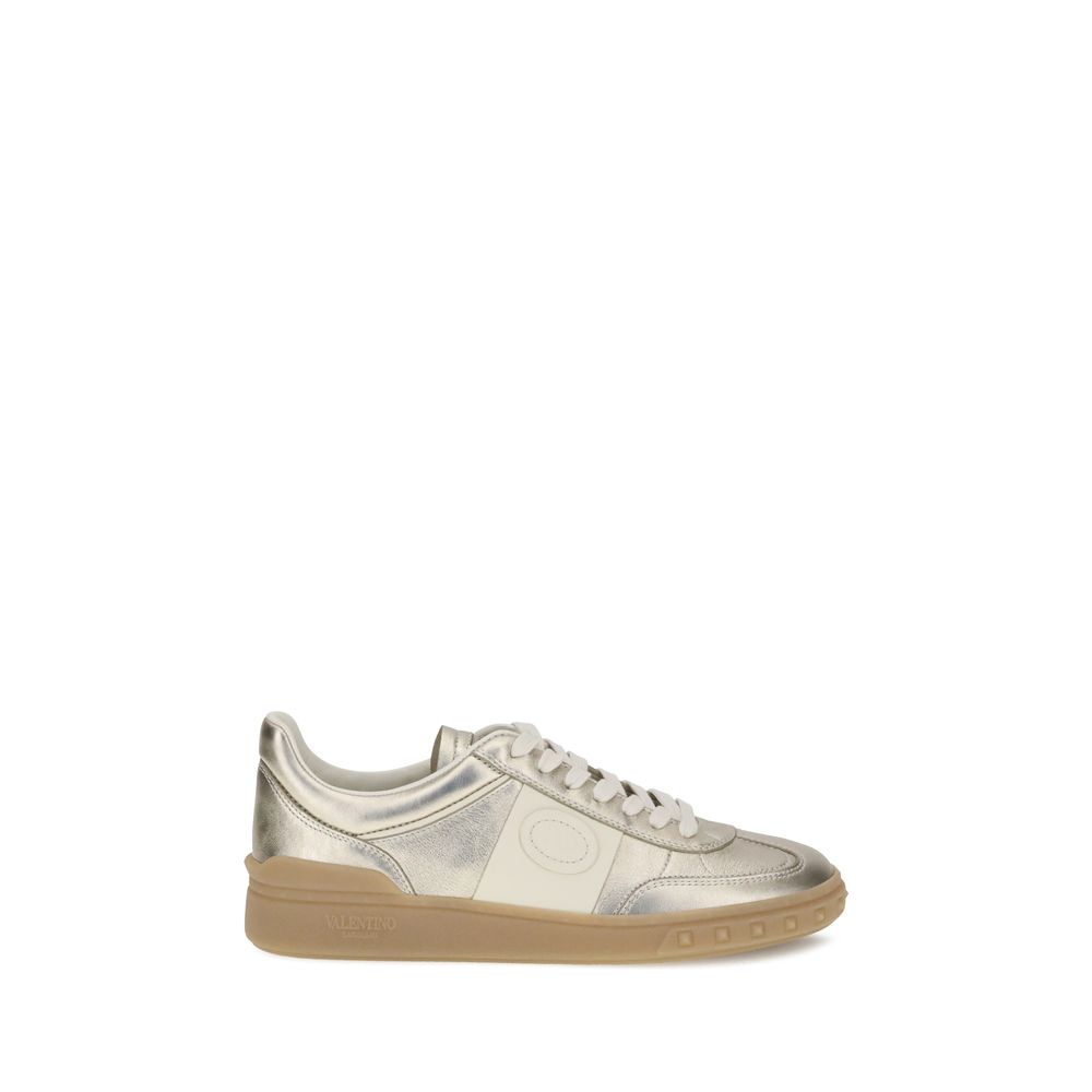 Gold Calf Leather Bos Taurus Low Top Sneakers