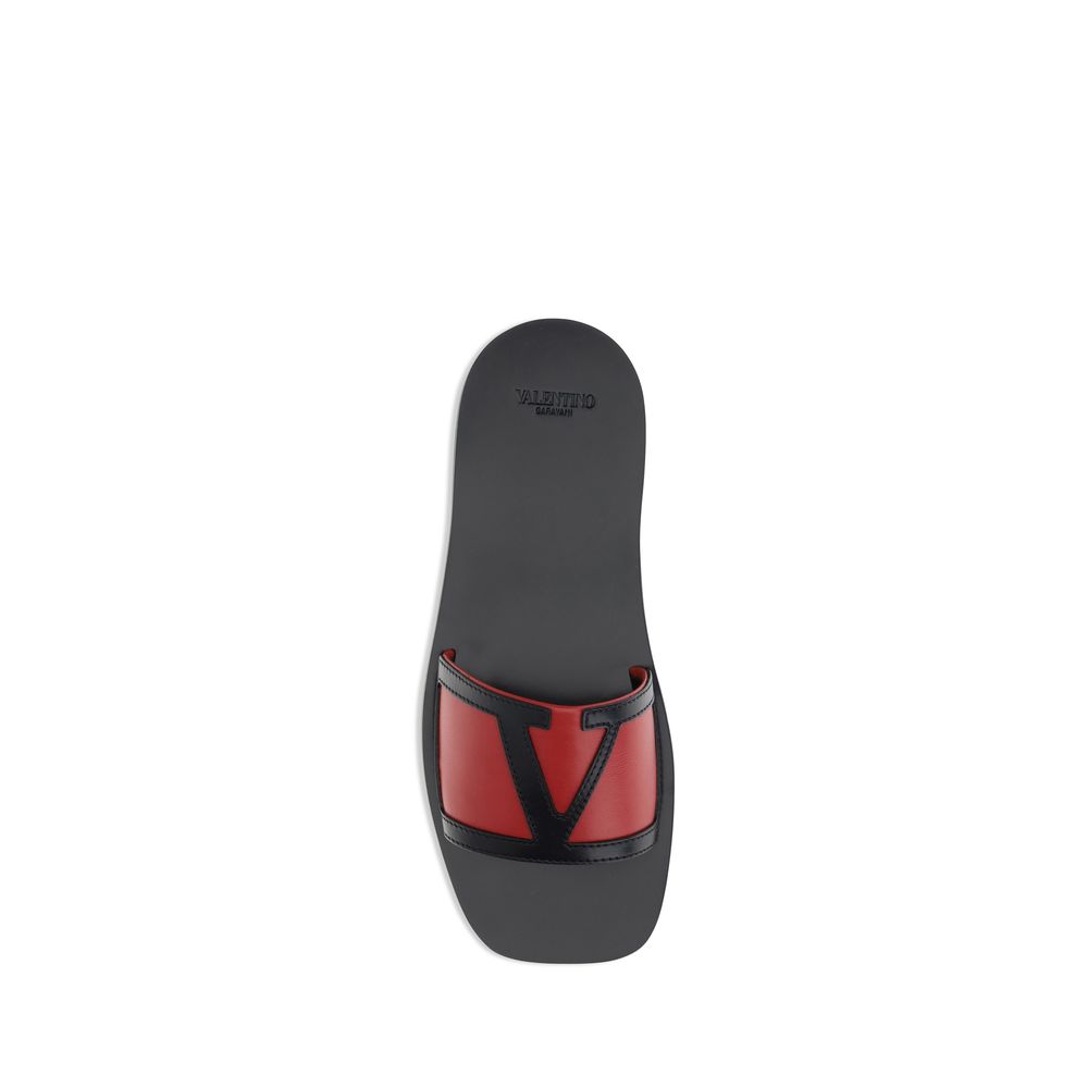 Multicolor Calf Leather Bos Taurus Flat Sandals