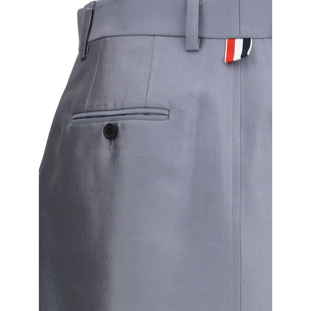 Gray Wool Midi Skirt