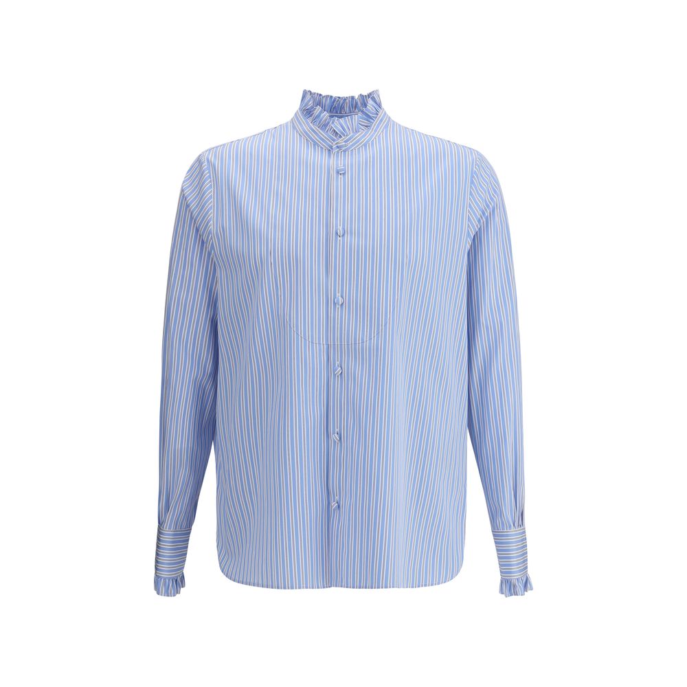 Blue Cotton Pattern Shirt