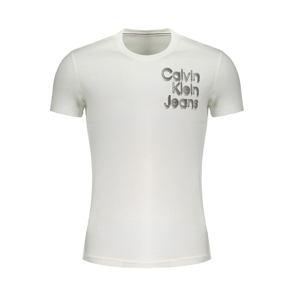 White Cotton Men T-Shirt