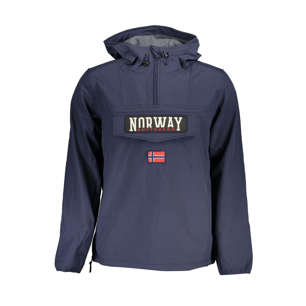Blu Polyester Men's Jacket