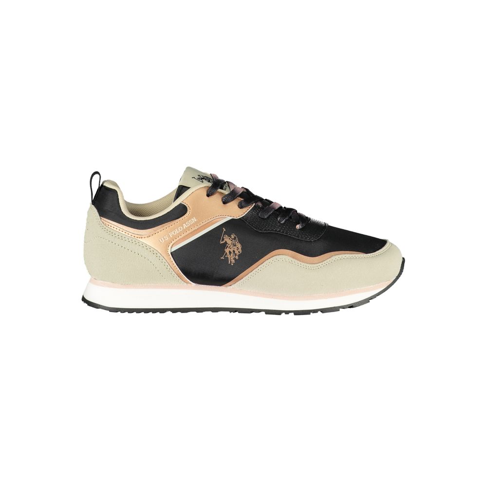 Black Polyurethane Women Sneaker