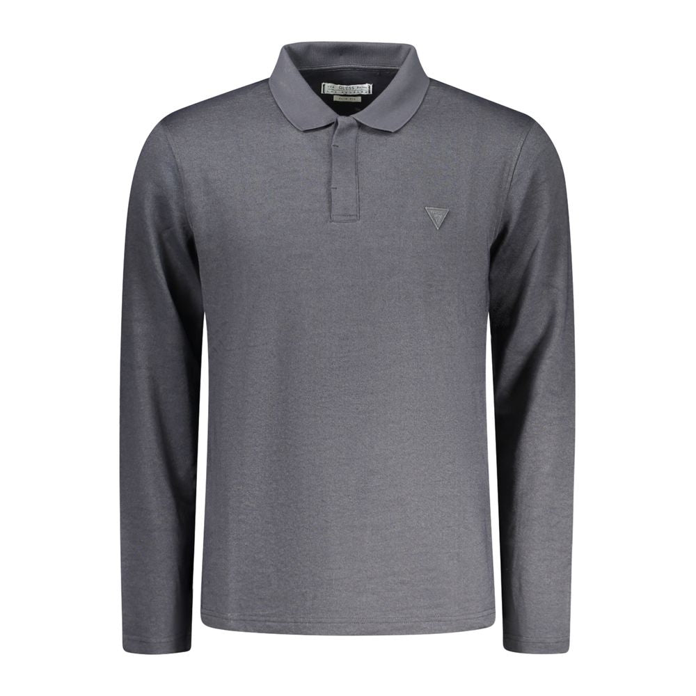 Black Cotton Men Polo