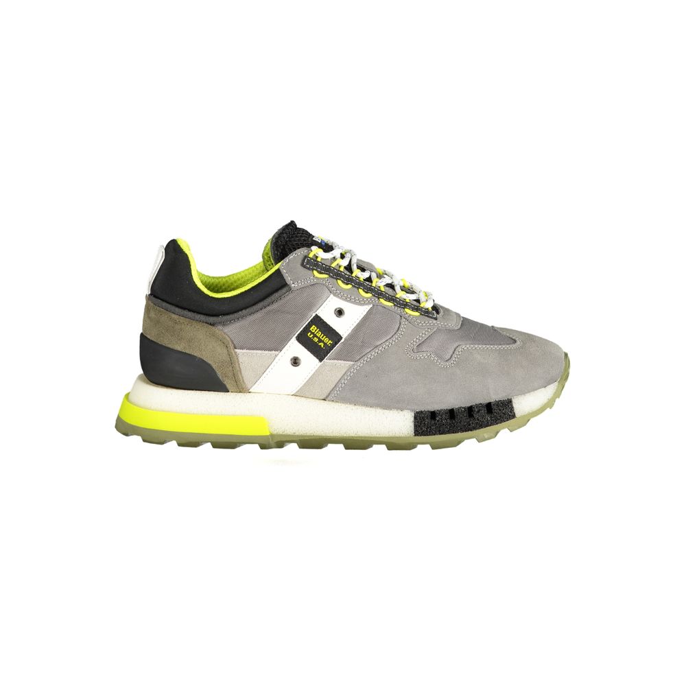 Grigio Polyurethane Men Sneaker