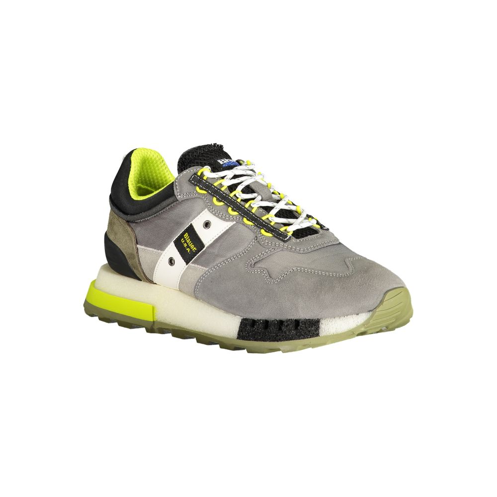 Grigio Polyurethane Men Sneaker