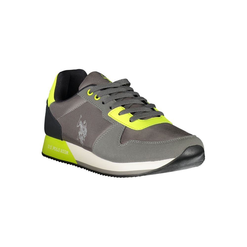 Grigio Polyurethane Men Sneaker