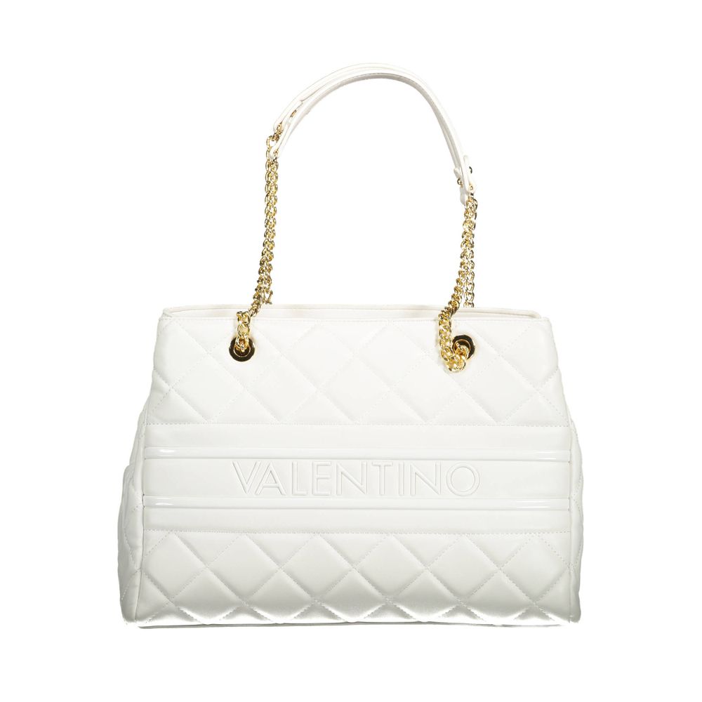 Bianco Polyurethane Women Shoulder Bag