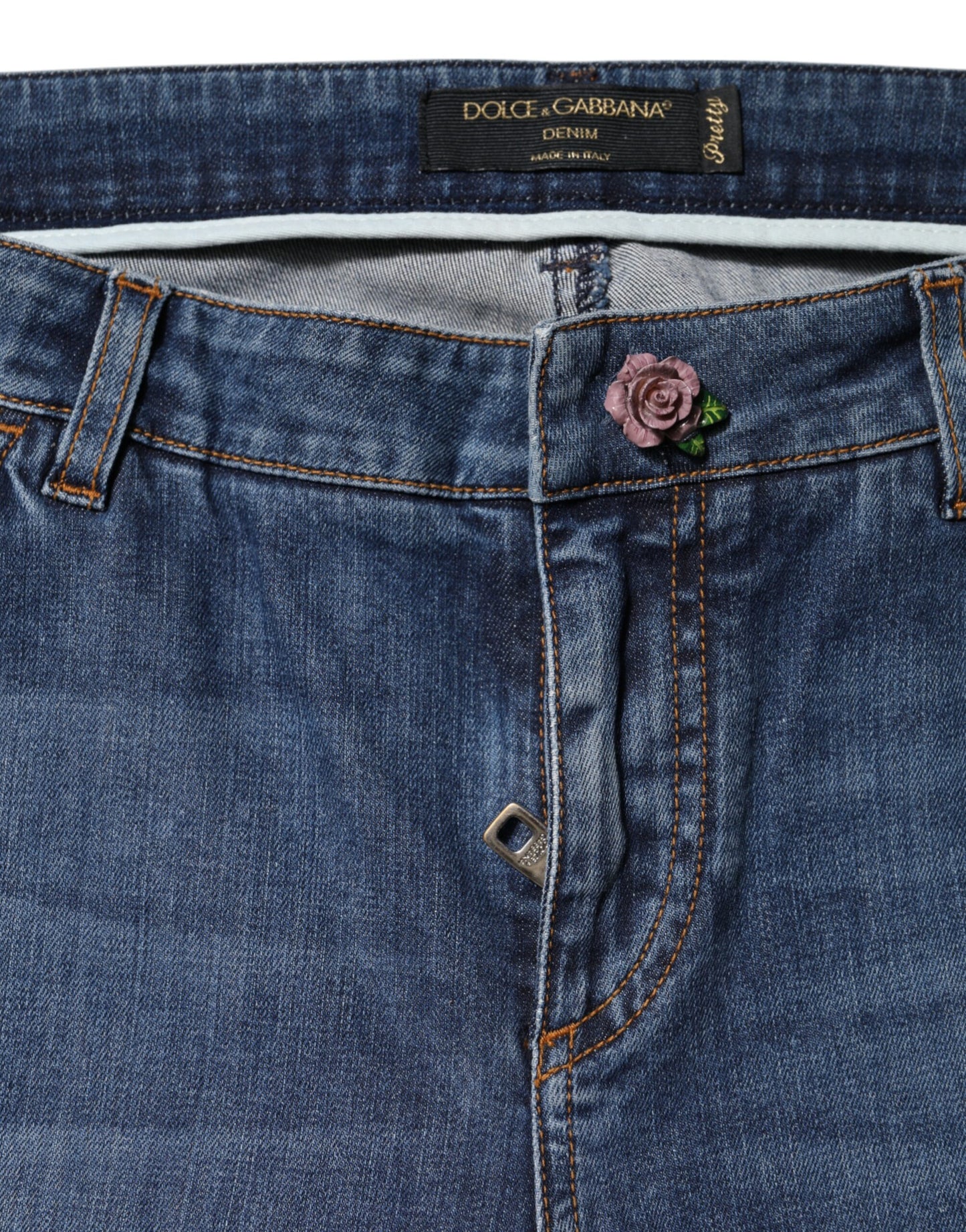 Blue Low Waist Cotton Skinny Denim Jeans