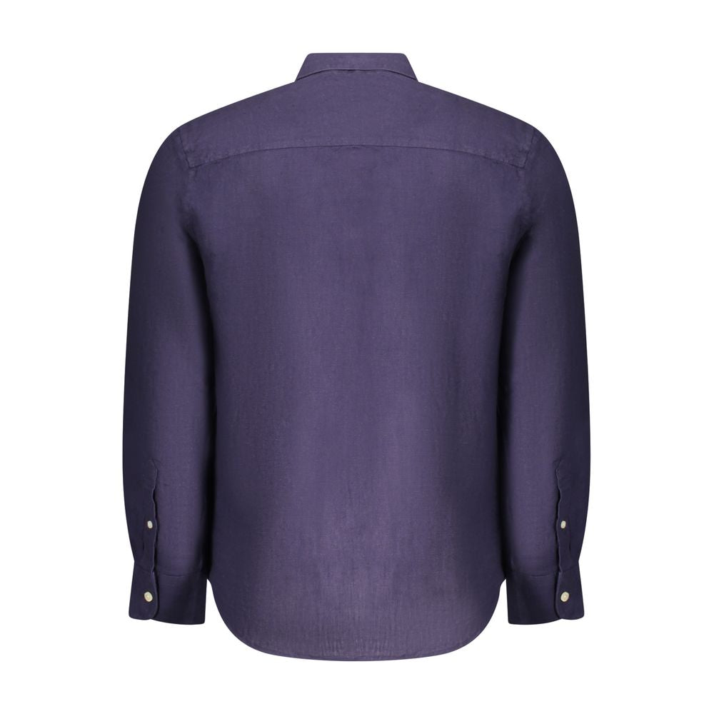 Blu Linen Men Shirt