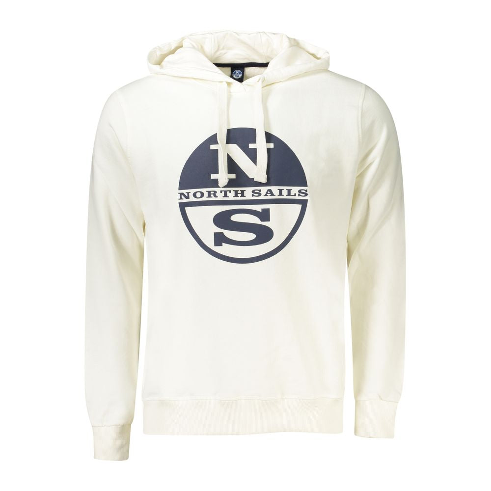 White Cotton Men's Hoodie