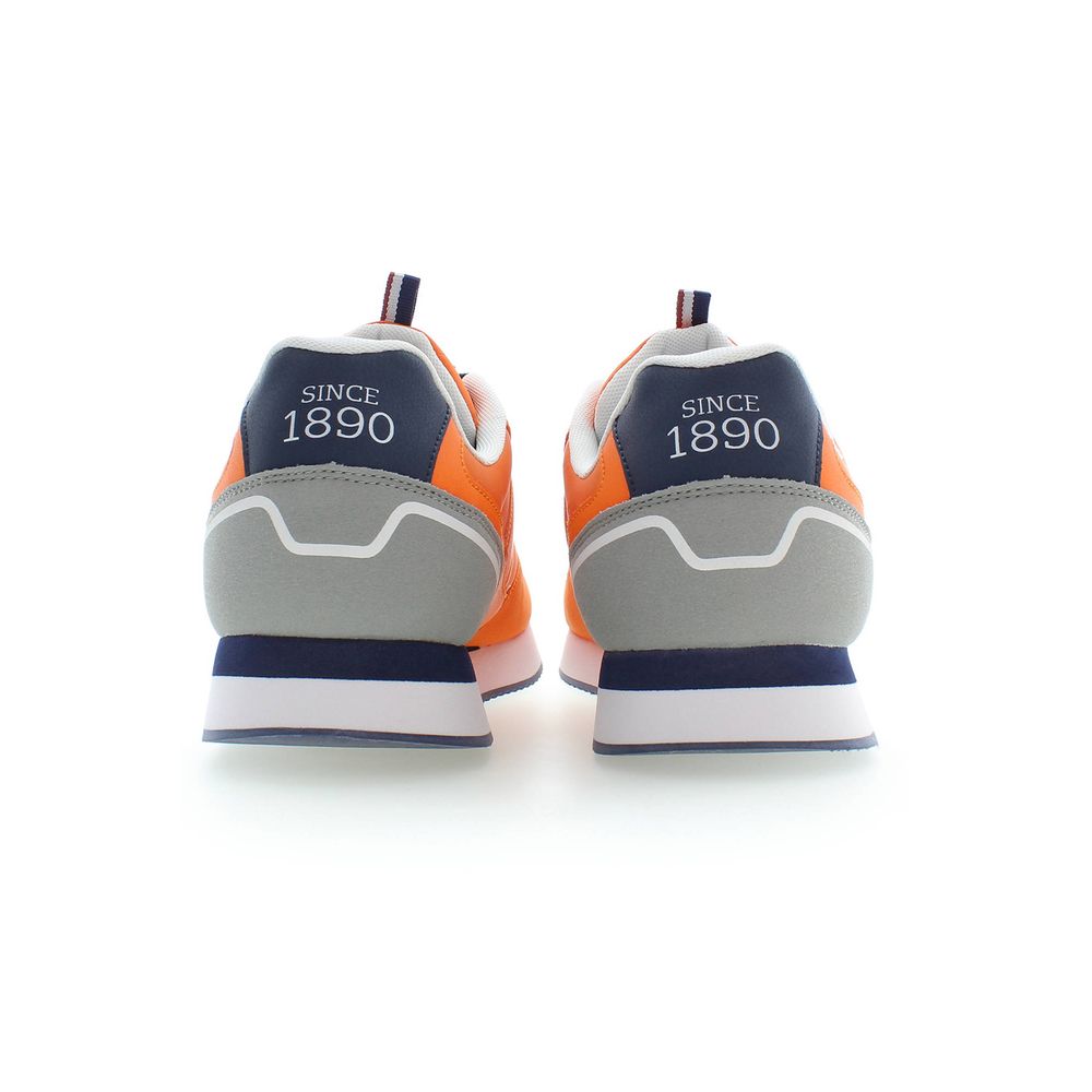 Arancione Polyurethane Men Sneaker