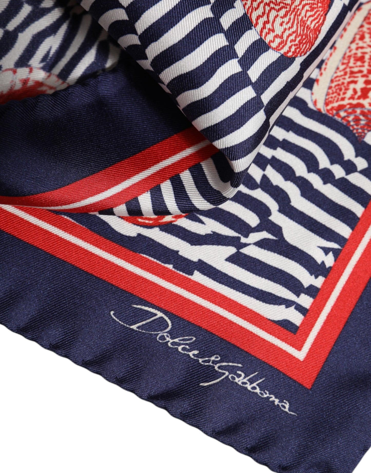 Multicolor Seashells Square Men Foulard Scarf