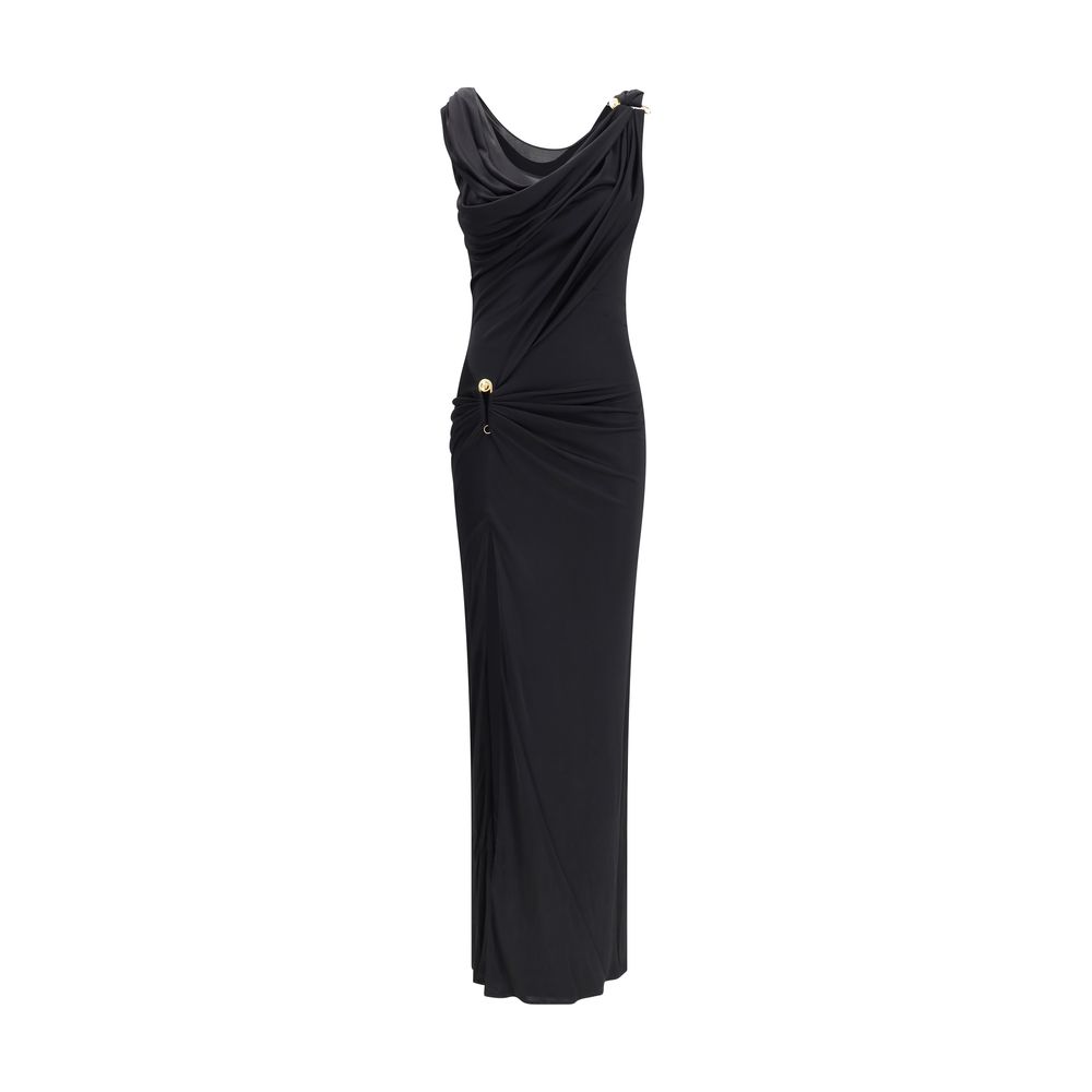 Black Viscose Casual Dress