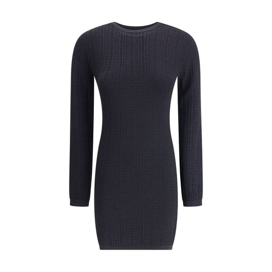 Black Viscose Casual Dress