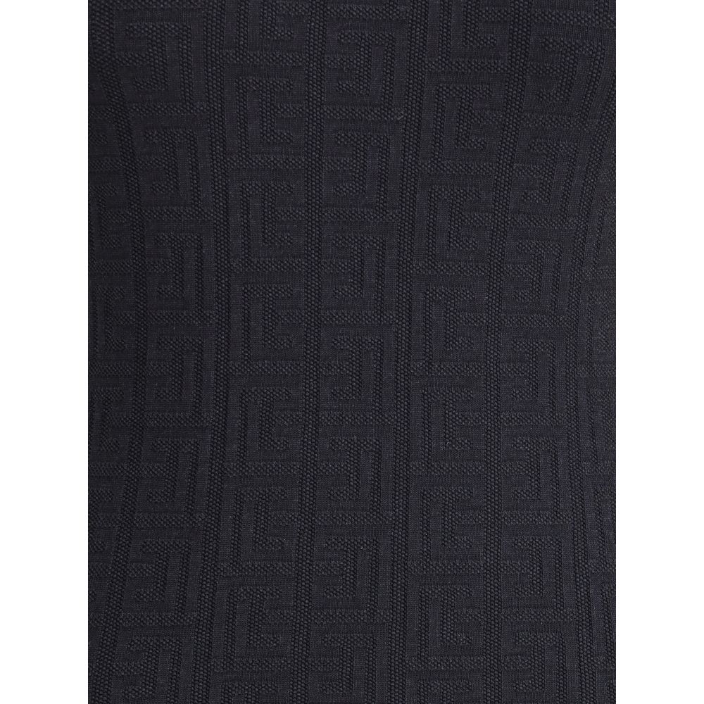 Black Viscose Casual Dress