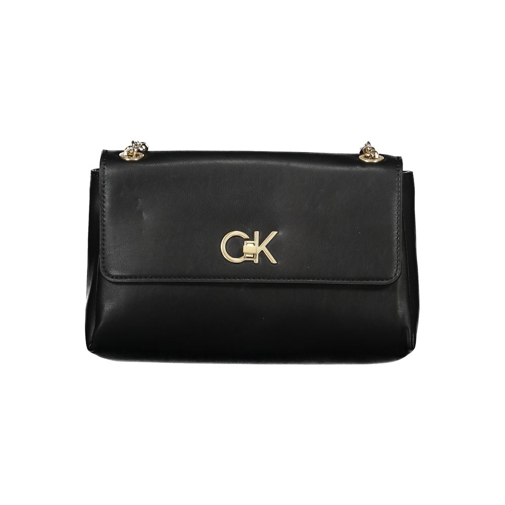 Black Polyurethane Women's Handbag