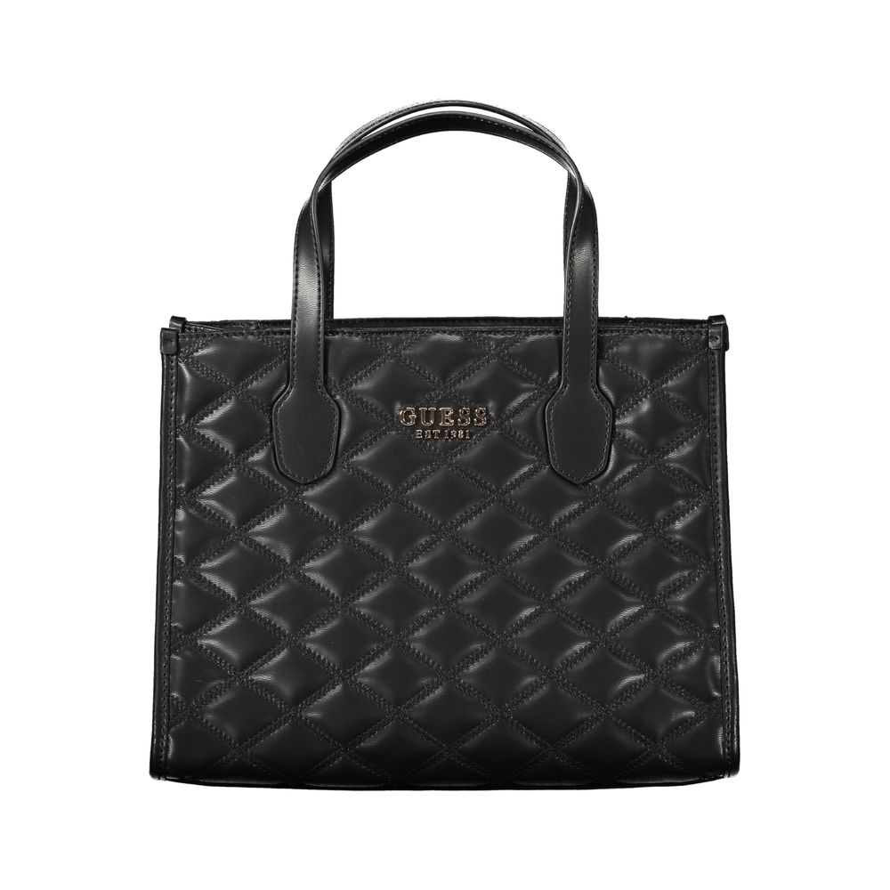 Black Polyurethane Women's Handbag